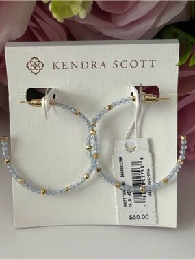 NWT Kendra Scott Britt earrings in gold Periwinkle